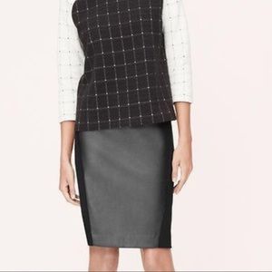Loft faux leather pencil skirt
